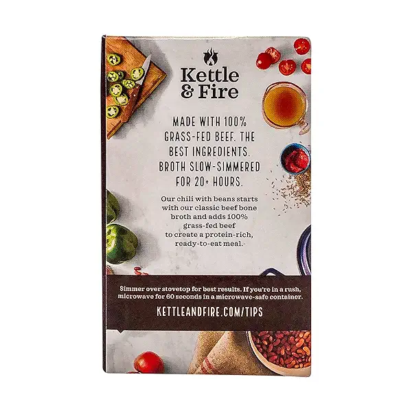 Grass Fed Beef Bone Broth Chili With Beans, 16.9 oz at Whole Foods Market