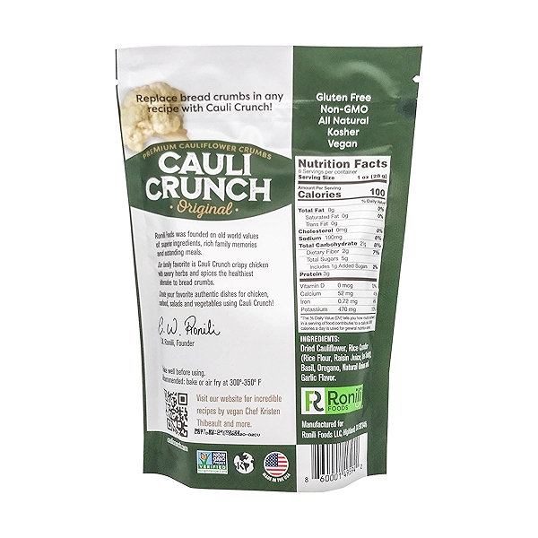 Taste of Italy Cauli Crunch Cauliflower Bread Crumbs, 6 oz at ...