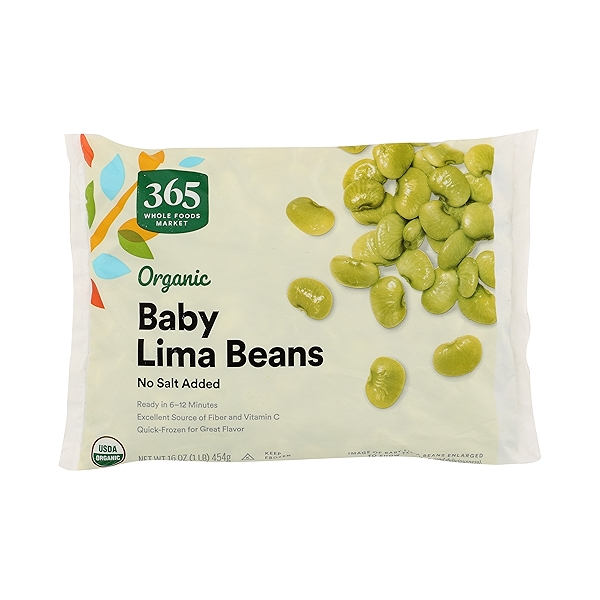 Frozen Organic Vegetables, Baby Lima Beans No Salt Added at Whole