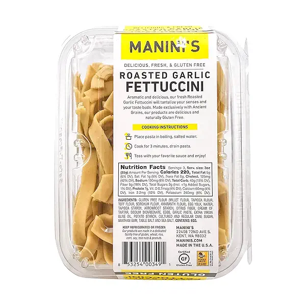 Gluten-Free Roasted Garlic Fettuccini Pasta, 9 oz 2