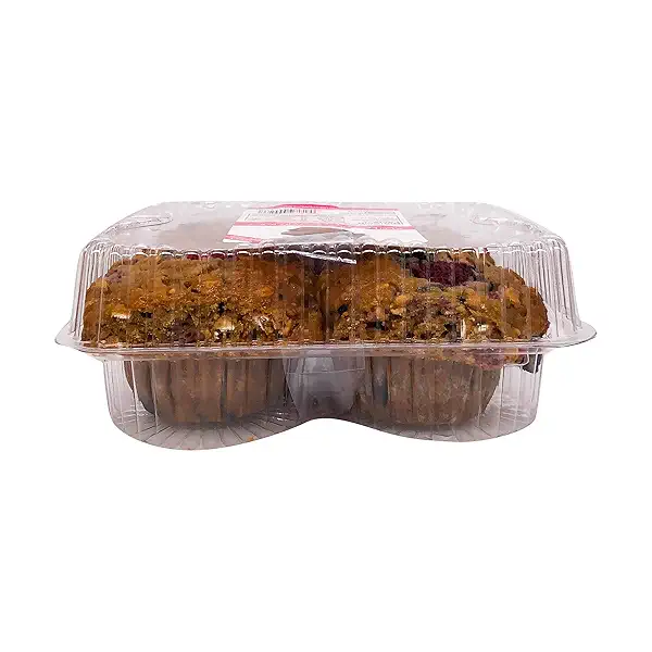Blueberry Raspberry Oat Bran Muffins 4 Pack, 1 each at Whole Foods Market