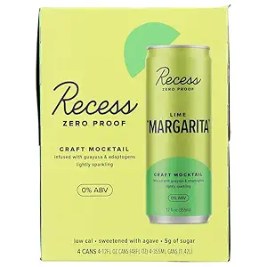 Non-Alcoholic Zero Proof Lime Margarita Mocktail 4pk Cans, 355 ML