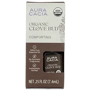 Organic Clove Bud Essential Oil, 0.25 FZ