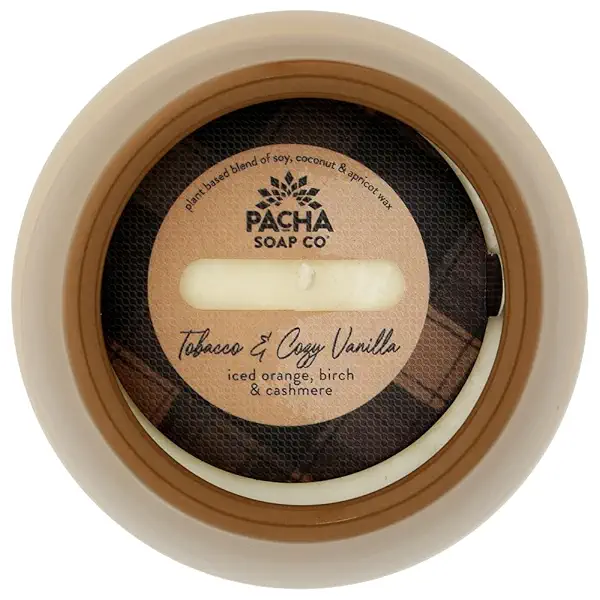 Tobacco & Cozy Vanilla Ceramic Candle, 12 OZ 1