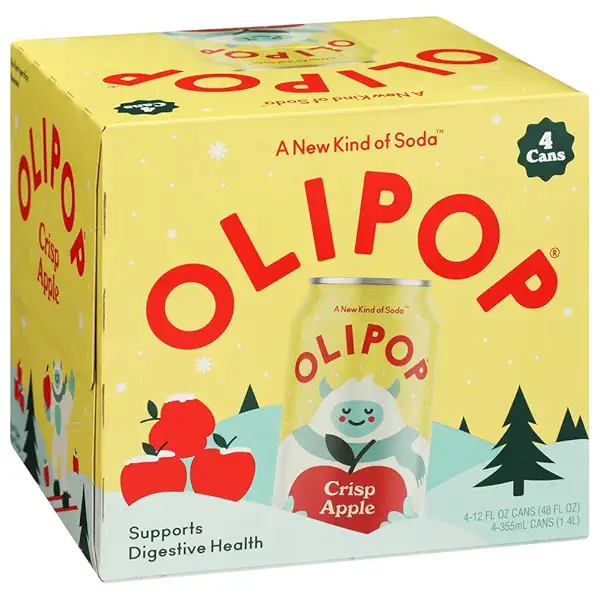 Crisp Apple Prebiotic Soda 4pk, 355 ML 2