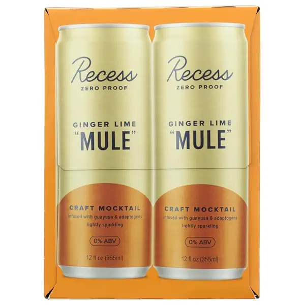 Non-Alcoholic Zero Proof Ginger Lime Mule Mocktail 4pk Cans, 355 ML 2