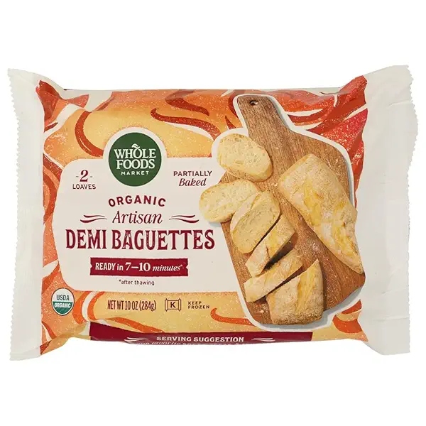 Organic Take & Bake Demi Baguettes 2pk, 10 OZ 1