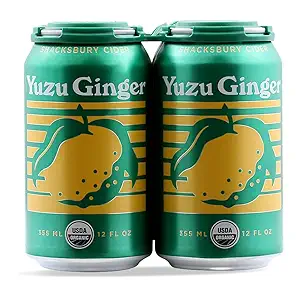 Organic Yuzu Ginger Cider 4pk Cans, 12 FZ