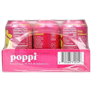 Strawberry Lemon Prebiotic Soda 12pk, 12 FZ