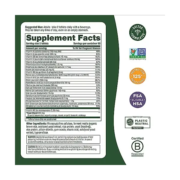 Multivitamin Prenatal Baby And Me 60Ct 2