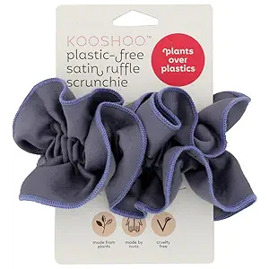 Blue Granite Plast Fre Ruffle Scrunchies, 1 EA