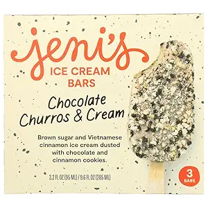 Chocolate Churros & Cream Ice Cream Bars, 9.6 FZ