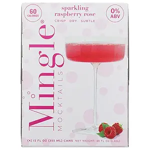 Non-Alcoholic Sparkling Raspberry Rose Mocktail 4pk Cans, 12 FZ