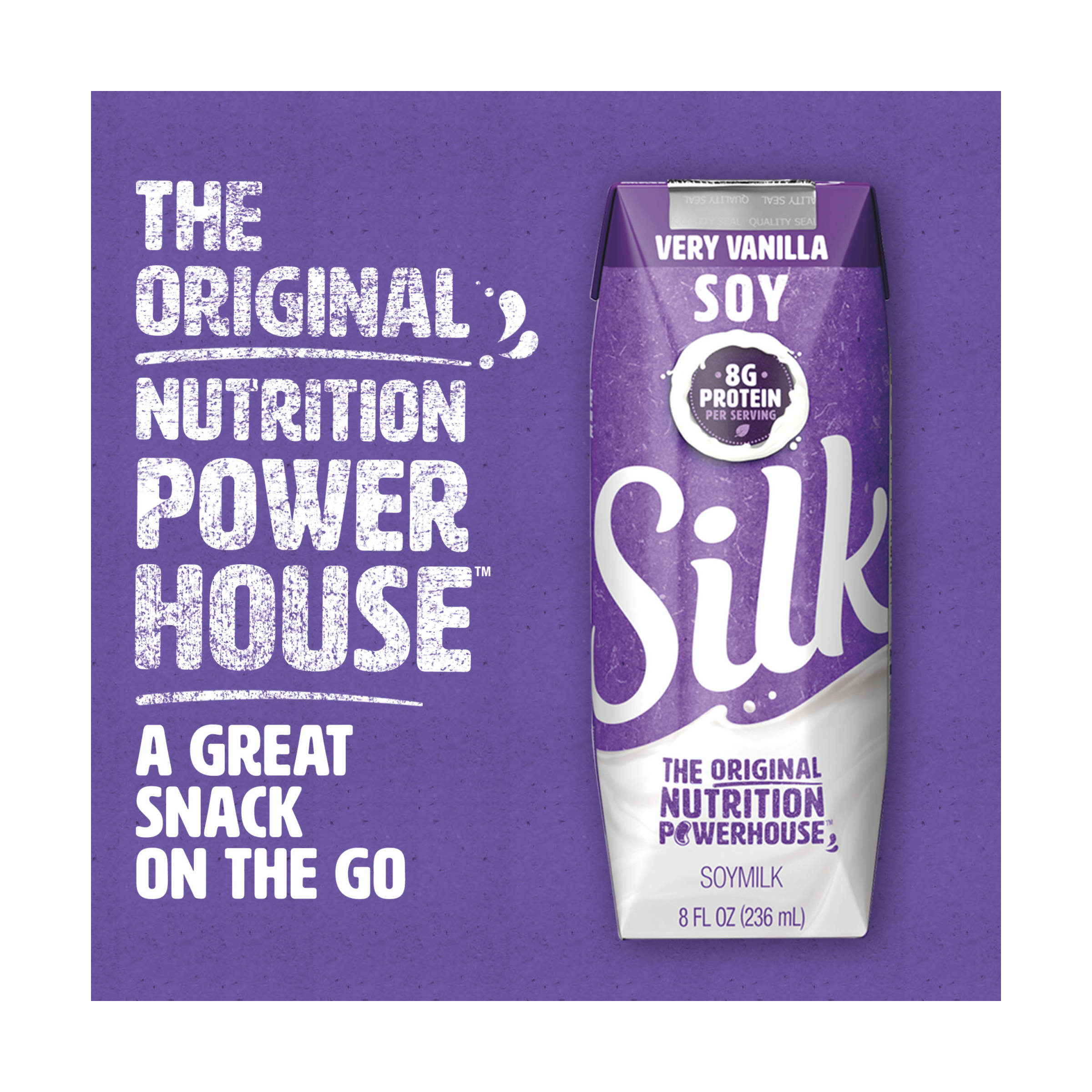 Shelf-Stable Soy Milk Singles, Very Vanilla, Dairy-Free