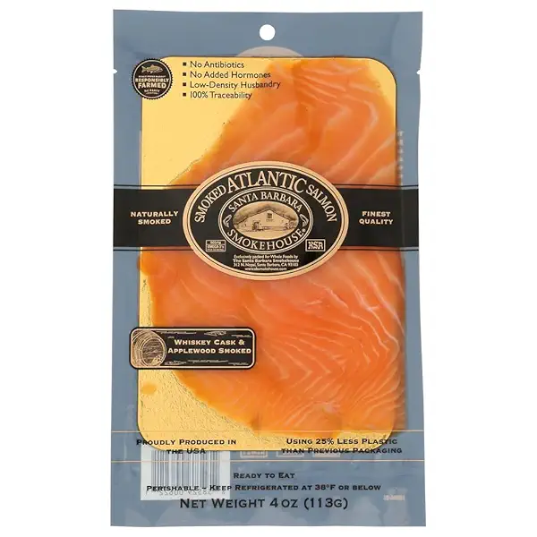 Whiskey Applewood Cold Smoked Salmon, 4 OZ 1