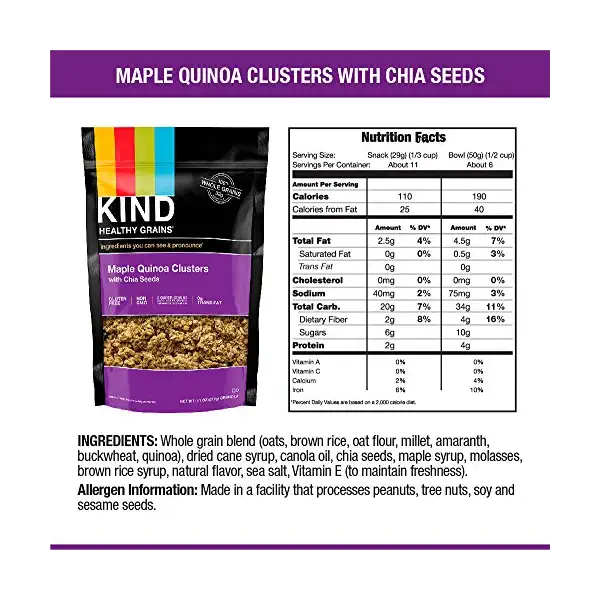 Maple Chia Quinoa Granola, 11 OZ 5