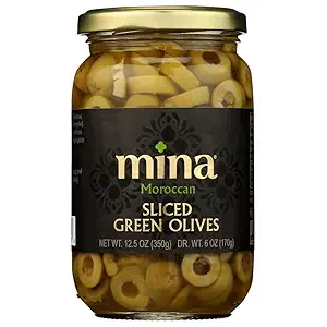 Moroccan Green Sliced Olives, 13 OZ