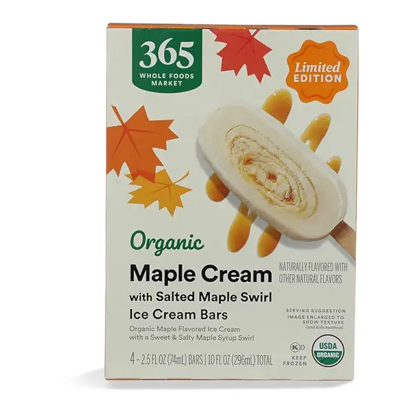 Organic Maple Cream Ice Cream Bar, 10 OZ 1