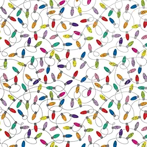 Christmas Lights White Jumbo Roll Wrap, 1 EA