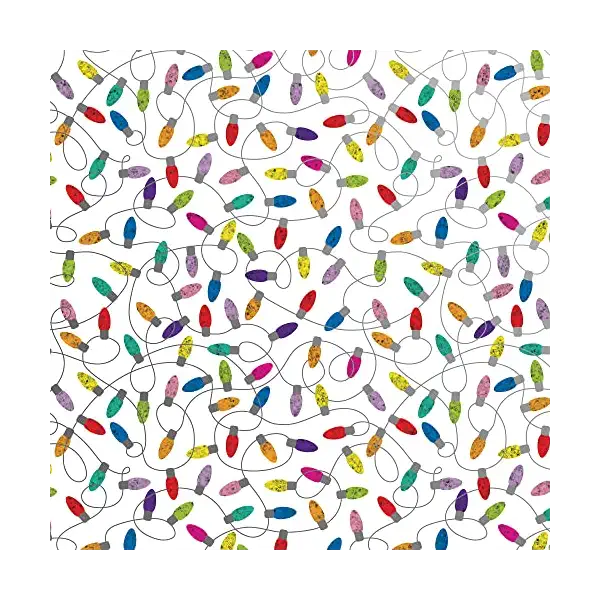 Christmas Lights White Jumbo Roll Wrap, 1 EA 1