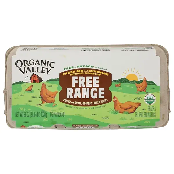 Organic Eggs Grade A Large Brown, 18 CT 1