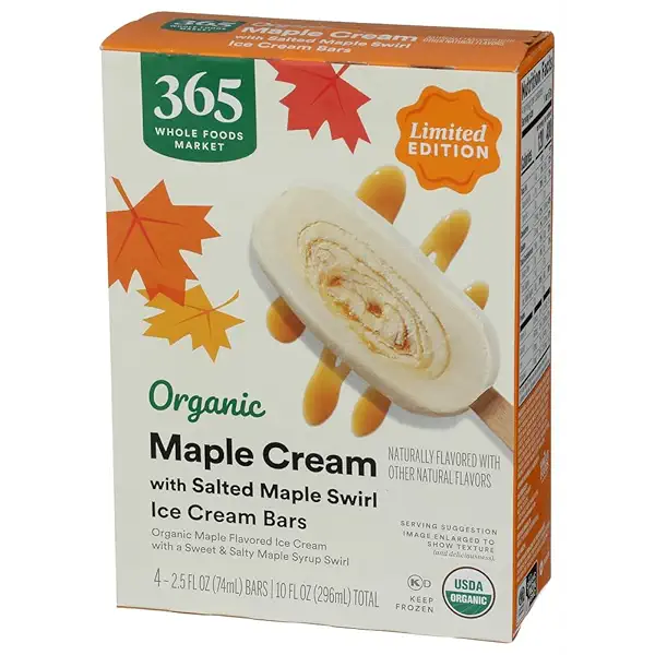 Organic Maple Cream Ice Cream Bar, 10 OZ 2