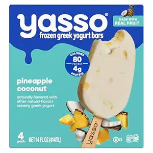Creamy Pineapple Coconut Greek Yogurt Bar 4 Count, 14 FZ
