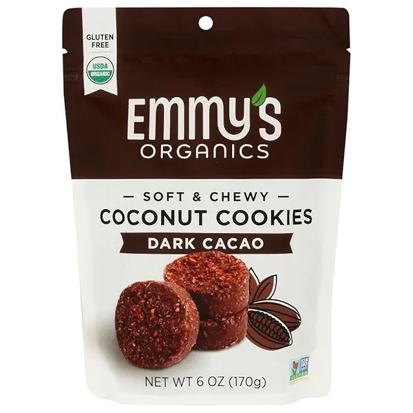 Organic Dark Cacao Coconut Cookies, 6 OZ 1