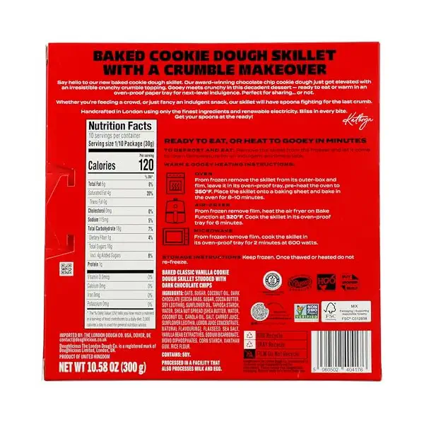 Chocolate Chip with Crumble Baked Cookie Dough Skillet, 10.58 OZ 2