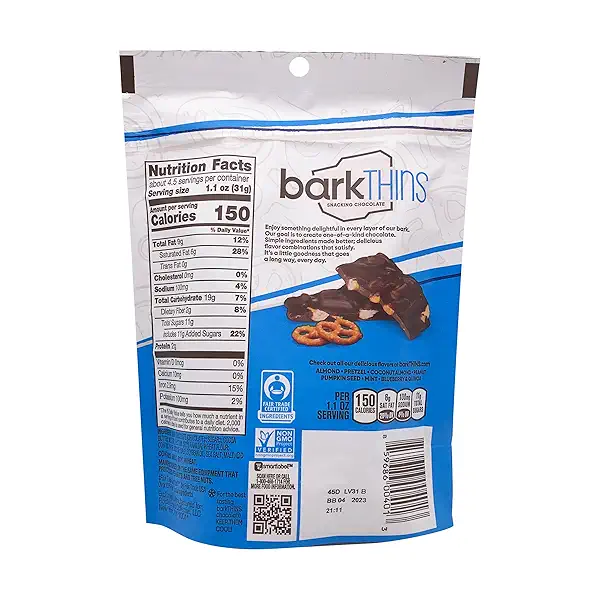 Dark Chocolate Pretzel With Sea Salt Snacking Chocolate, 4.7 oz 3