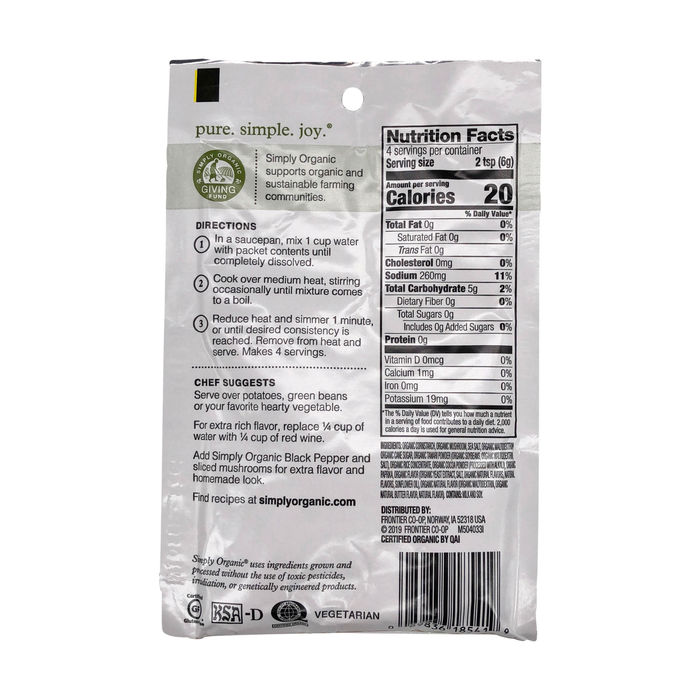 Organic Mushroom Gravy Mix, 0.85 oz at Whole Foods Market