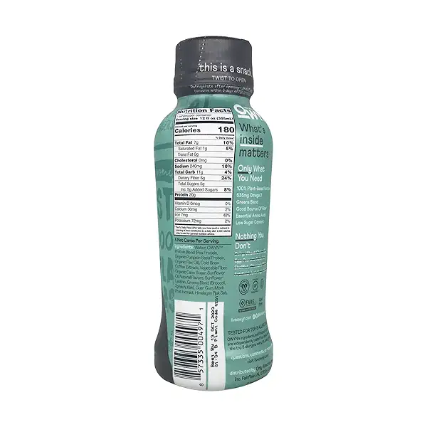 Cold Brew Plant Based Protein Shake, 12 fl oz 2