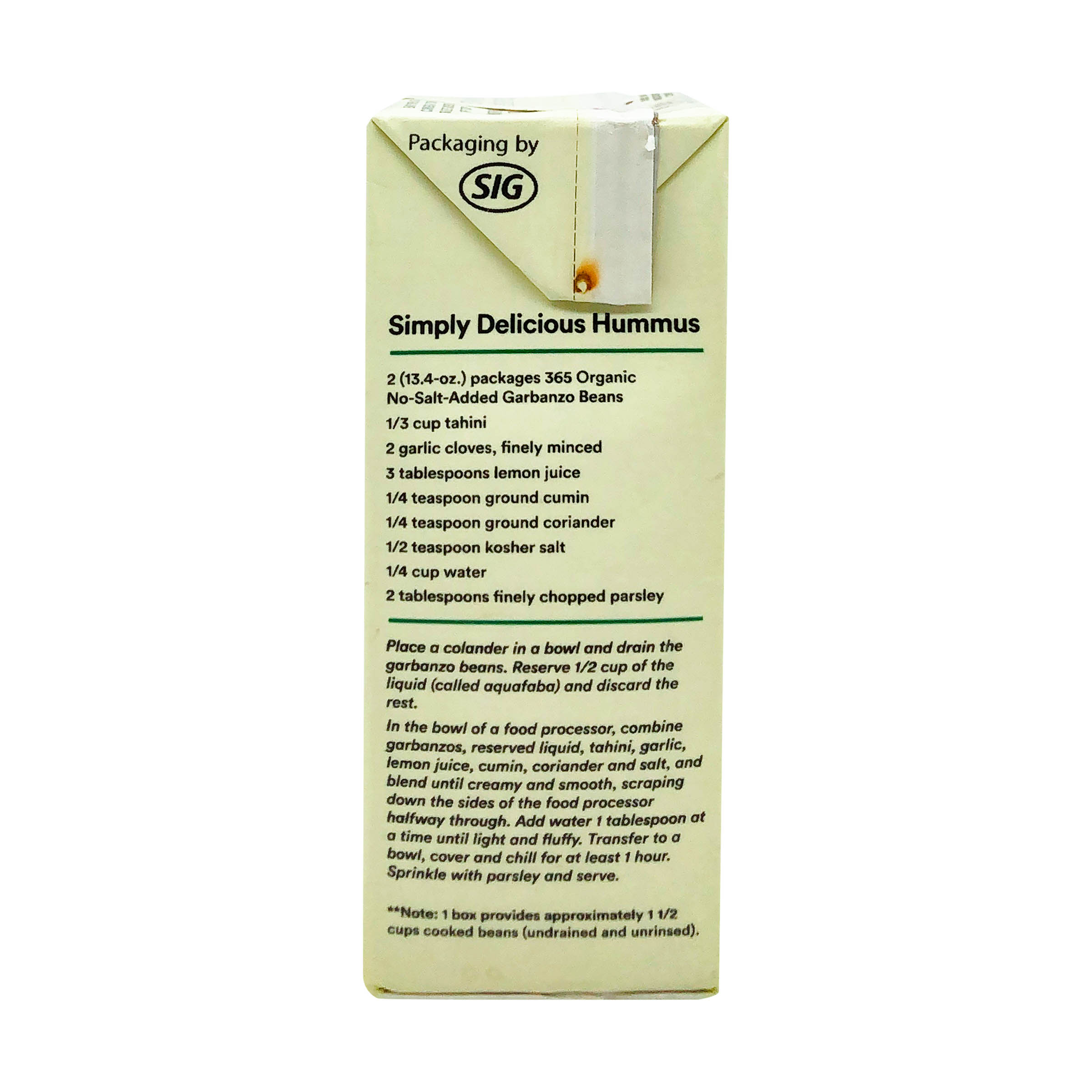Organic Shelf-Stable Beans, Garbanzo - No Salt Added, 13.4 oz ...