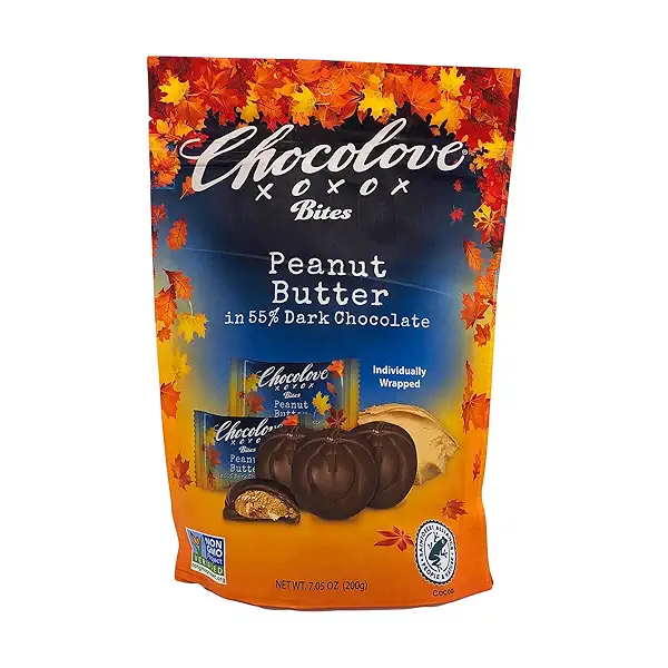 Peanut Butter in Dark Chocolate Fall Bites Pouch, 7.05 oz 1