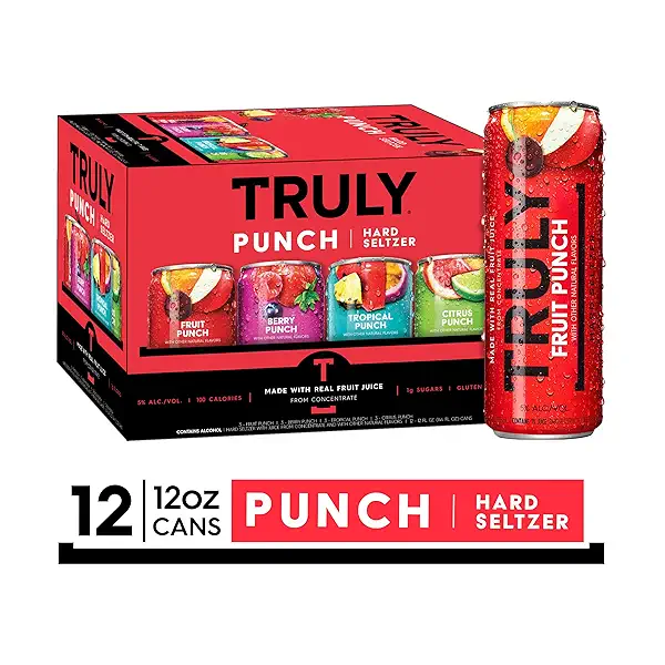 Hard Seltzer Punch Variety Pack, Spiked & Sparkling Water (12 fl. oz. Can, 12pk.), 144 fl oz 8