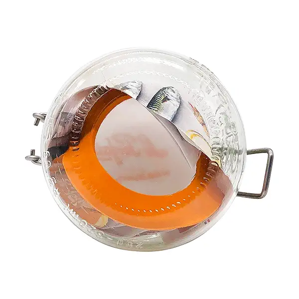 Rounded French Glass Storage Jar 8 Ounce, 1 each 10