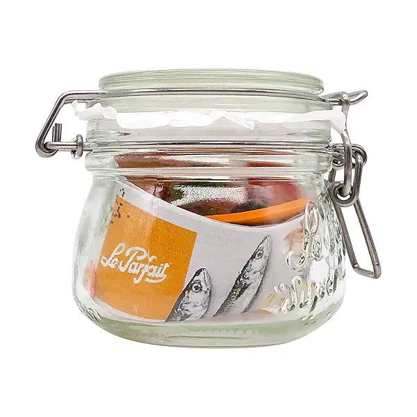 Rounded French Glass Storage Jar 8 Ounce, 1 each 1