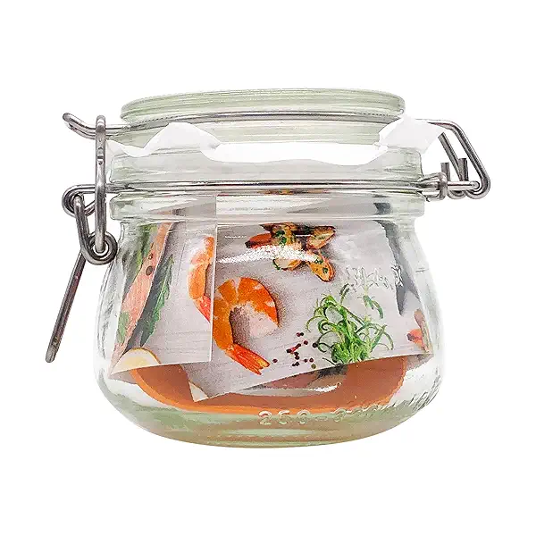 Rounded French Glass Storage Jar 8 Ounce, 1 each 6