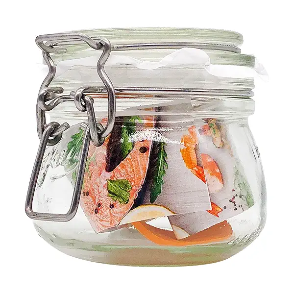 Rounded French Glass Storage Jar 8 Ounce, 1 each 5