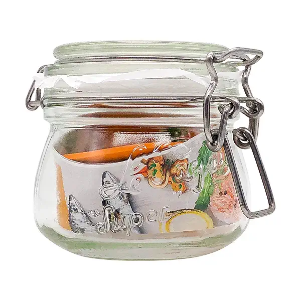 Rounded French Glass Storage Jar 8 Ounce, 1 each 2