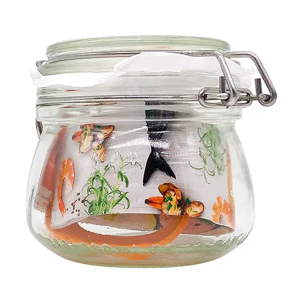 Rounded French Glass Storage Jar 8 Ounce, 1 each 7