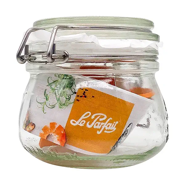 Rounded French Glass Storage Jar 8 Ounce, 1 each 3