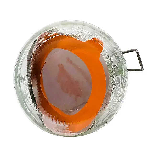 Rounded French Glass Storage Jar 16 Ounce 11