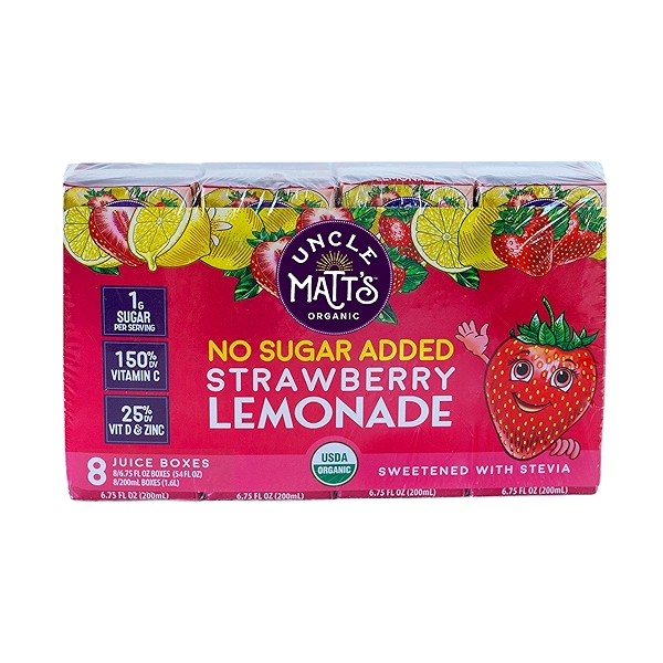 No Sugar Added Strawberry Lemonade Juice Box, 0.75 fl oz boxes at Whole