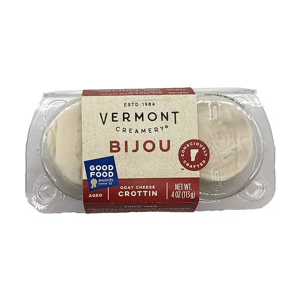 Bijou Aged Goat Cheese "Crottin", 4 oz 1