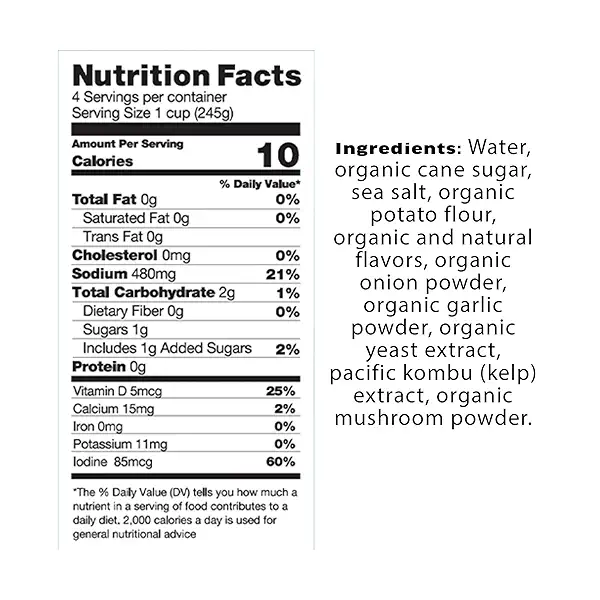 Organic and Plant-Based No Beef Broth, 32 fl oz 2