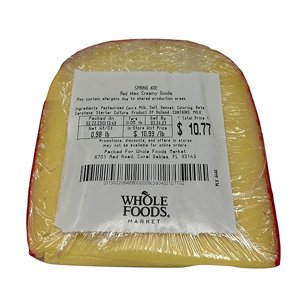 Red Wax Gouda Cheese at Whole Foods Market