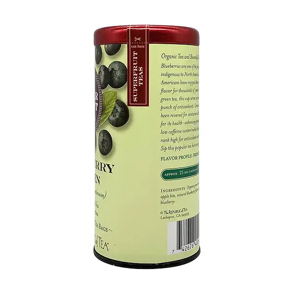 Blueberry Green SuperFruit Green Tea, 50 Tea Bags 4