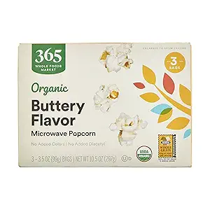 Microwave Popcorn, Butter Flavor, 3 Bags, 10.5 oz