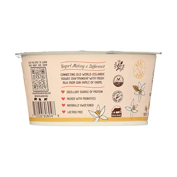 Organic Vanilla Bean Icelandic Style Skyr Yogurt, 5.3 oz 2